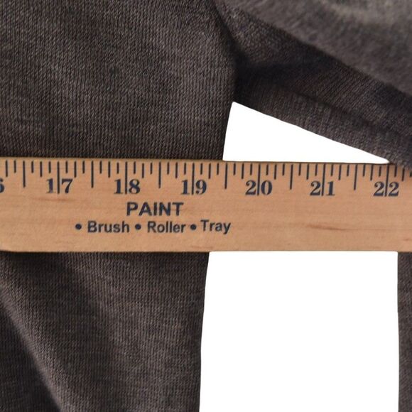 Tasso Elba Brown Merino Wool Sweater Size M V-Neck Minimalist Preppy Classic - Picture 5 of 7